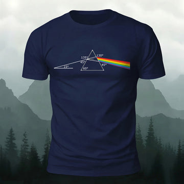 Premium Cotton Triangle Rainbow Printed T-Shirt