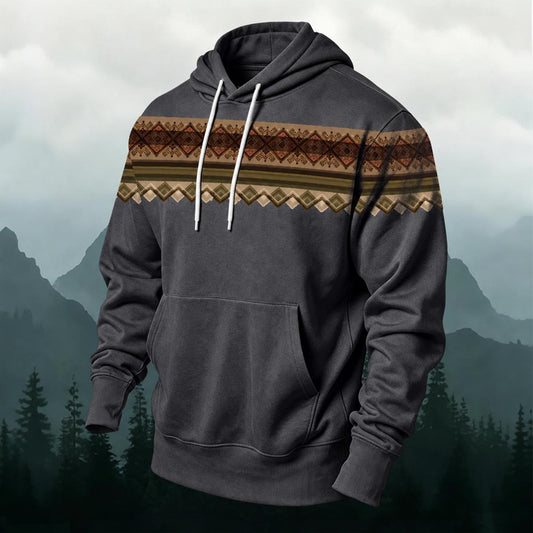 Aztec Tribal Geometric Pattern Versatile Hoodie
