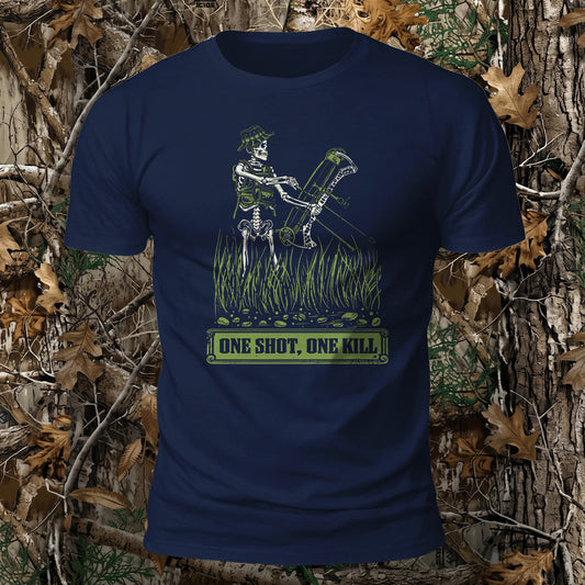 One Shot One Kill Printed Short Sleeve T-Shirt