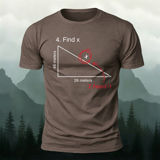 Combed Cotton Find X Funny Math-Print Casual T-Shirt