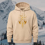 Vintage Viking Motif Printed Hoodie Sweatshirt