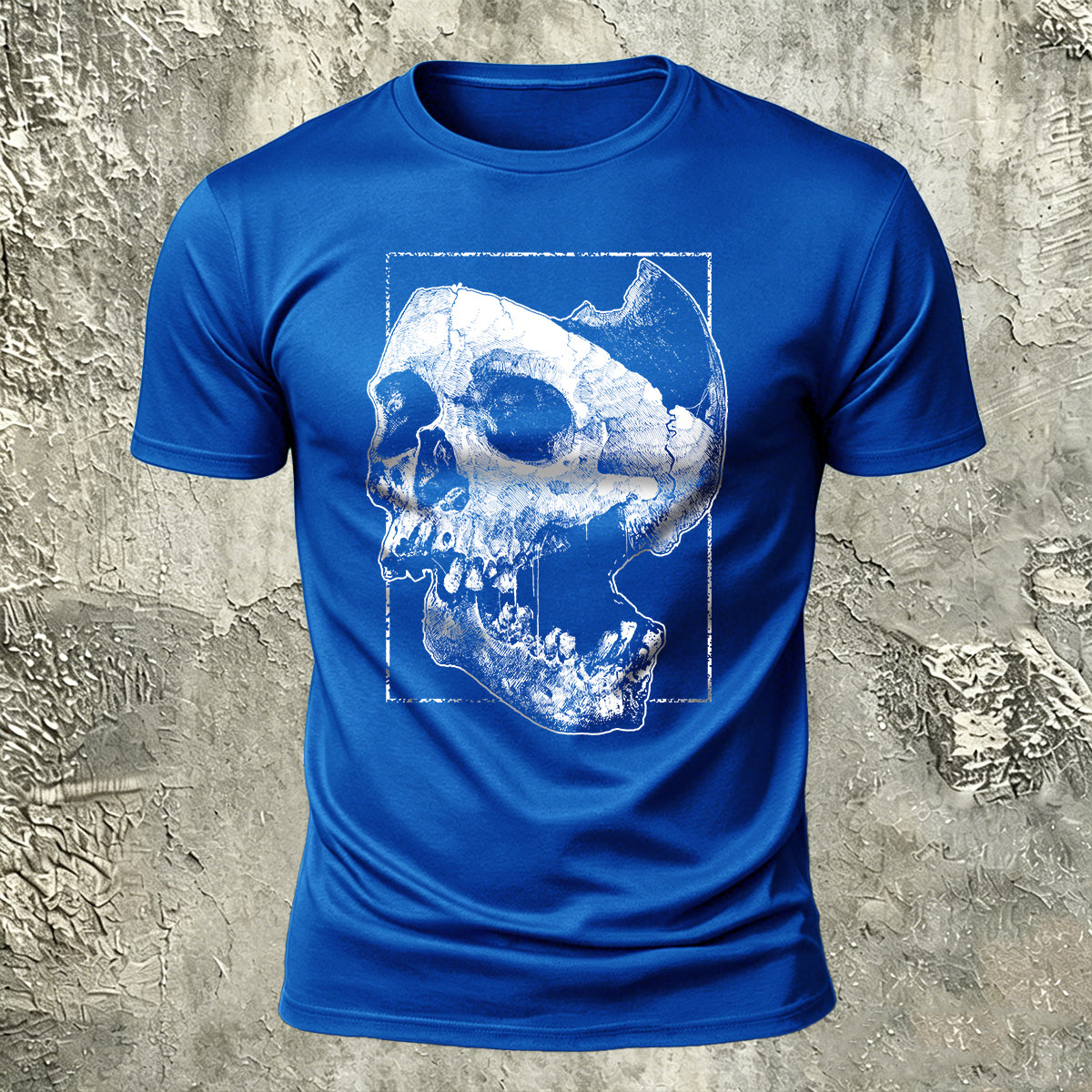 Skull Print Dark Casual Breathable T-Shirt