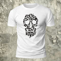 Creative Animal Collage Skull Print Casual Cotton T-Shirt