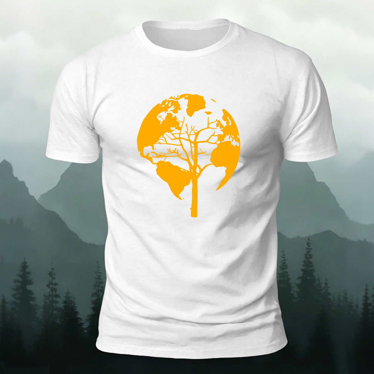 Tree and Earth Casual Premium Cotton T-shirt