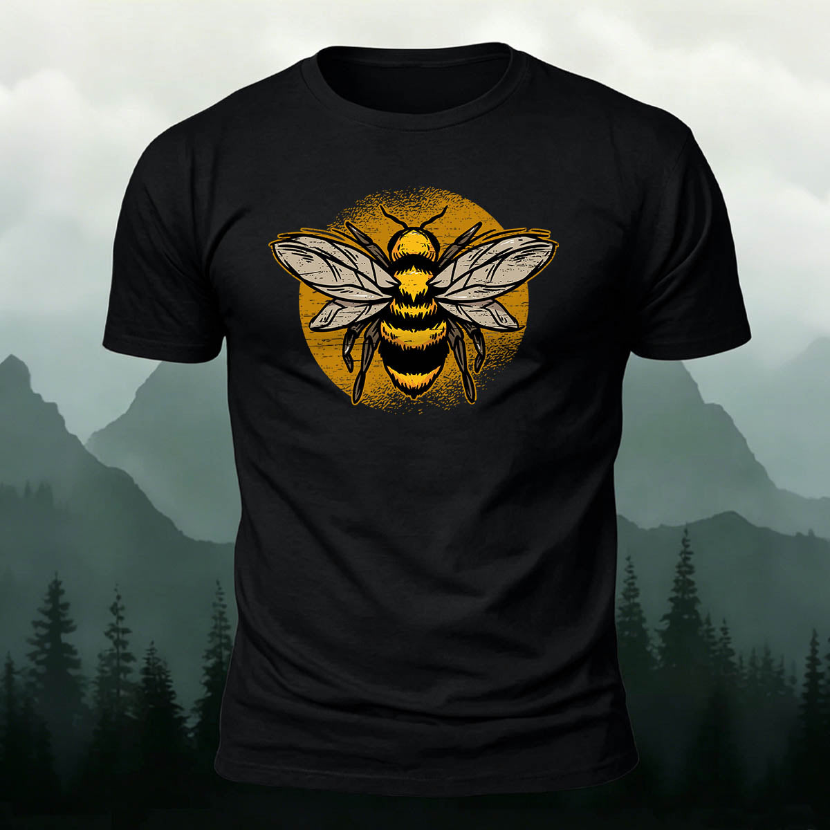 Cartoon Fly Print Casual Cotton T-Shirt