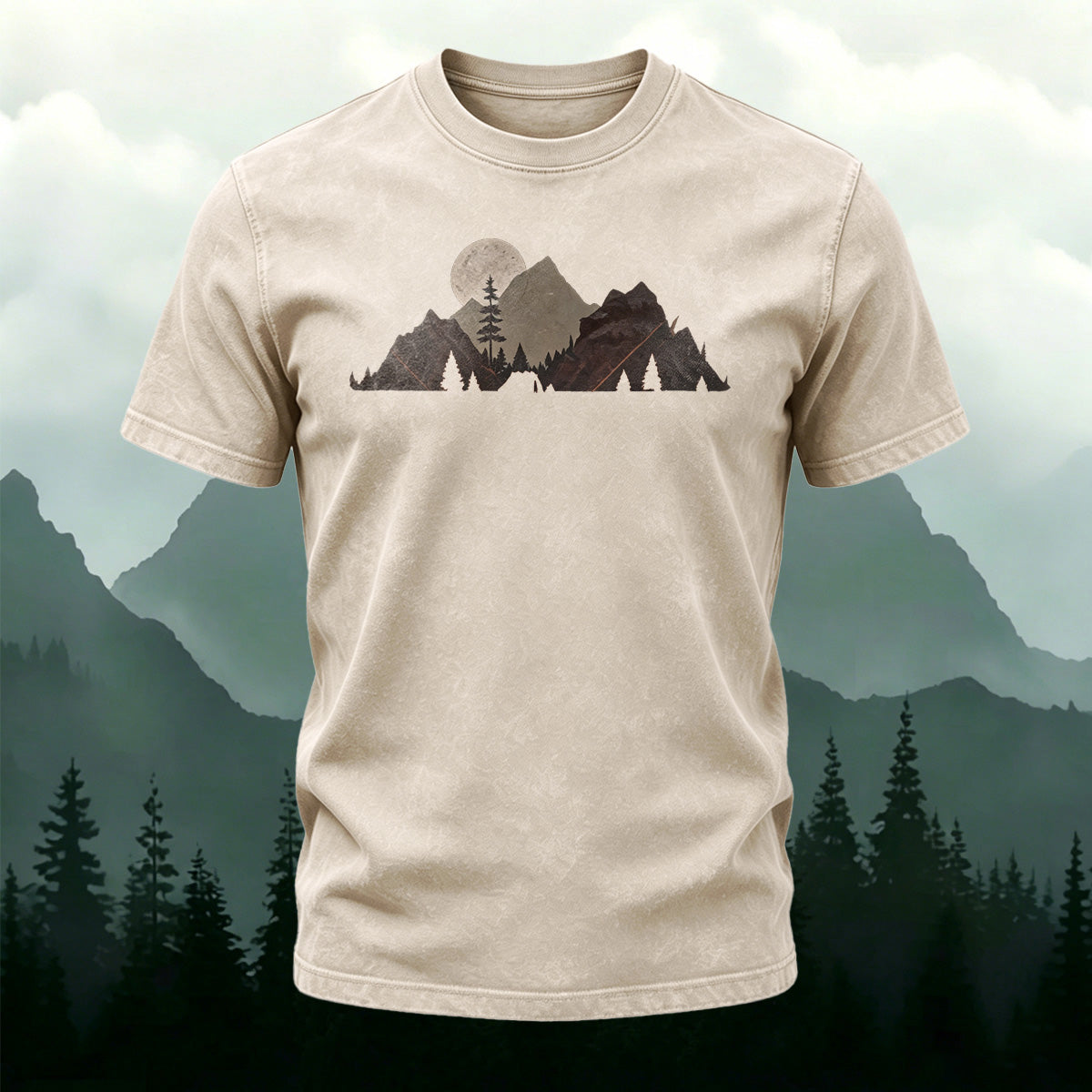 Mountain Natural Outdoor Washed Cotton Tee