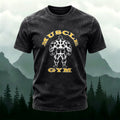 Muscle Background Trendy Washed Cotton Casual T-shirt