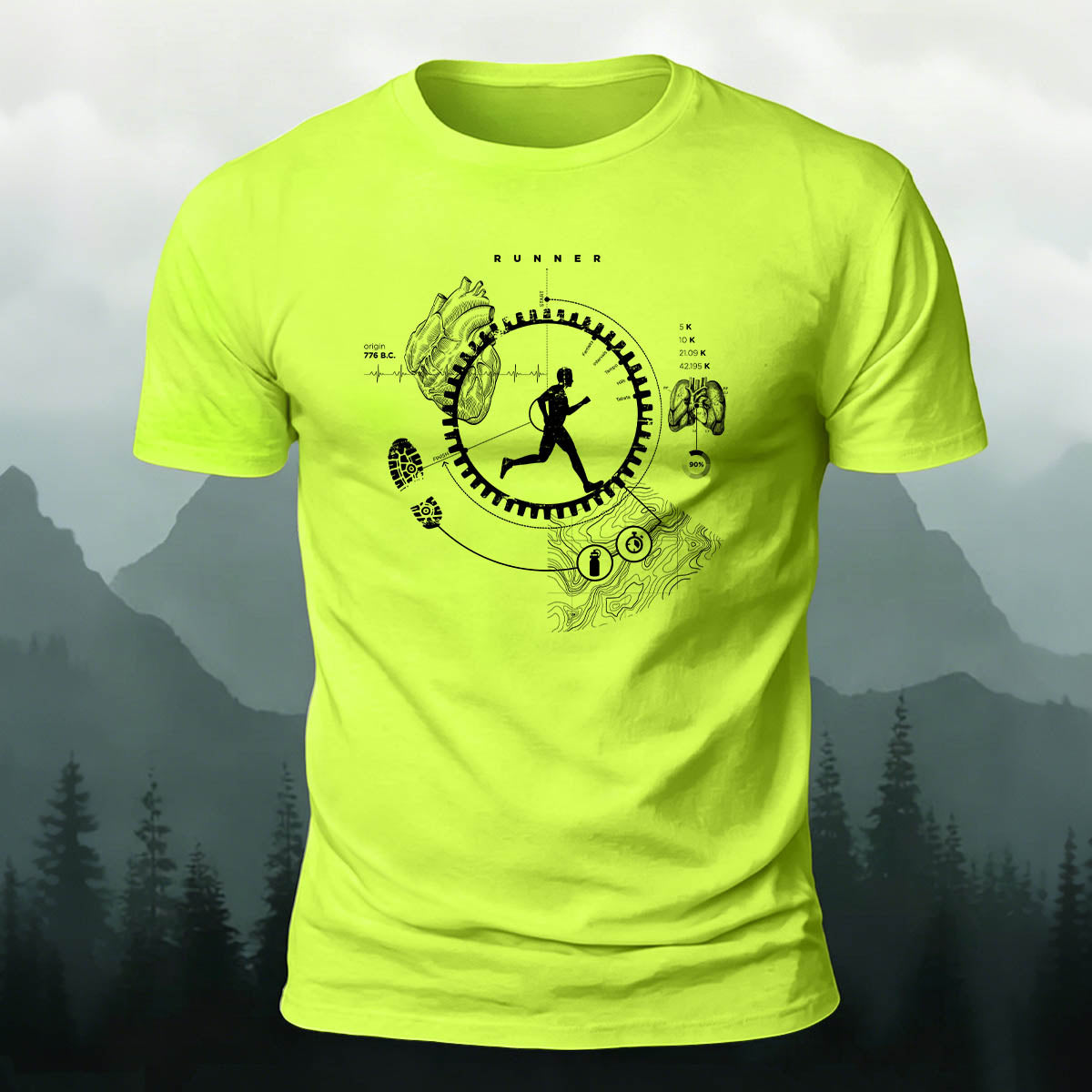 Life Is Movement Printed Casual Cotton T-Shirt