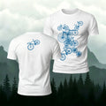 Cycling Enthusiast Art Print Casual Cotton T-Shirt