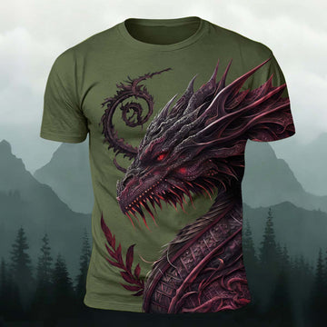 Sublimation Fantasy Dragon Comfortable Casual Tee