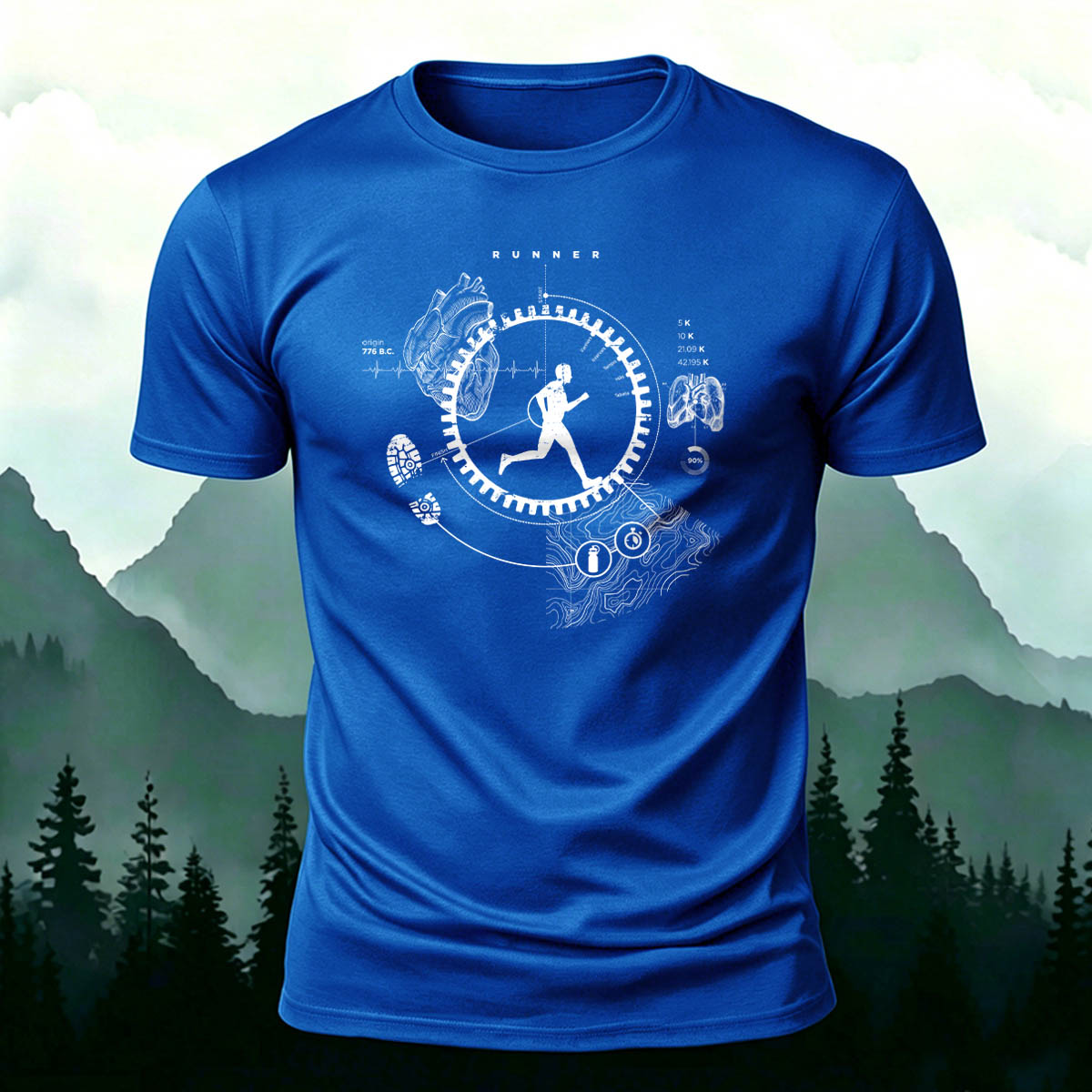 Life Is Movement Printed Casual Cotton T-Shirt