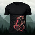 Orangutan Cycling Fun Graphic Casual Breathable Tee Black