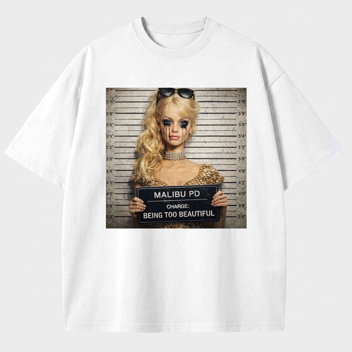 Meme Hand-Held Sign Print Pattern Cotton T-Shirt