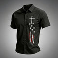 American-style Minimalist Pattern Trend Casual Shirt
