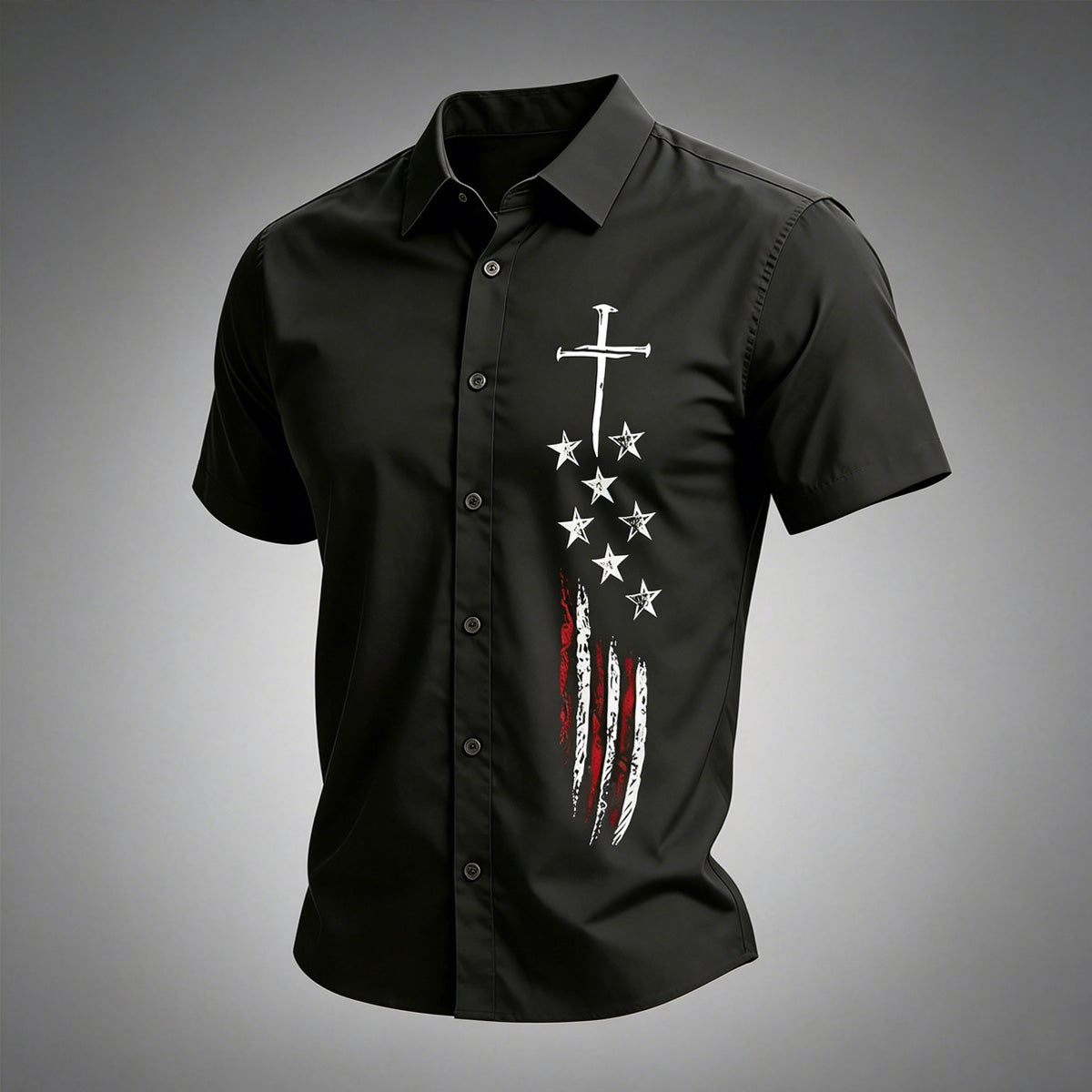 American-style Minimalist Pattern Trend Casual Shirt
