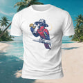 A Drink and Relax Bird Print Versatile Cotton T-Shirt