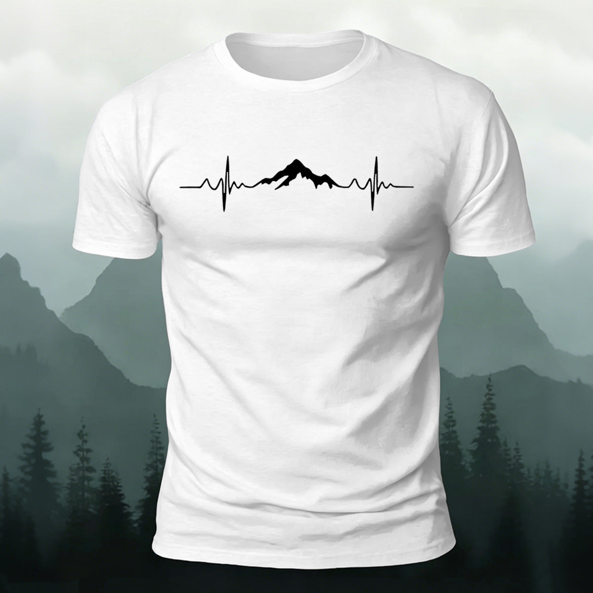Minimalist Line Print Soft-touch Feel Comfortable T-shirt