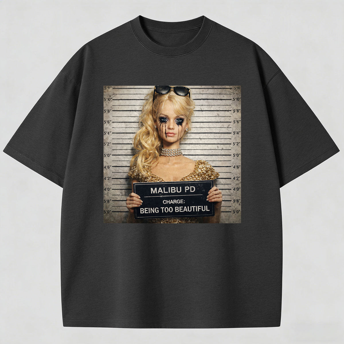 Meme Hand-Held Sign Print Pattern Cotton T-Shirt