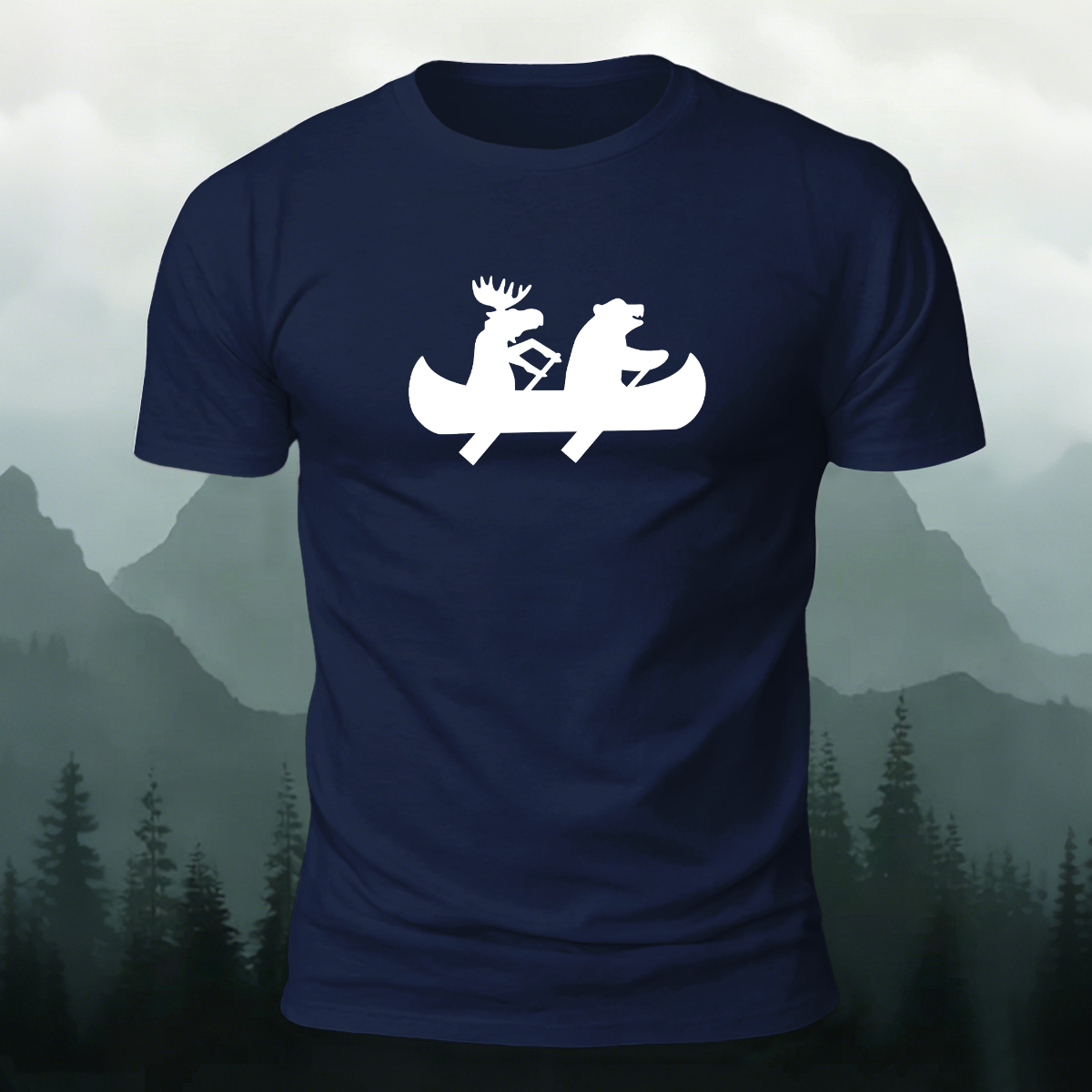 Boating Print Fashion Soft-touch Feel Casual T-shirt