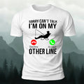Obsessed with Fishing Pattern Skin-friendly T-shirt White