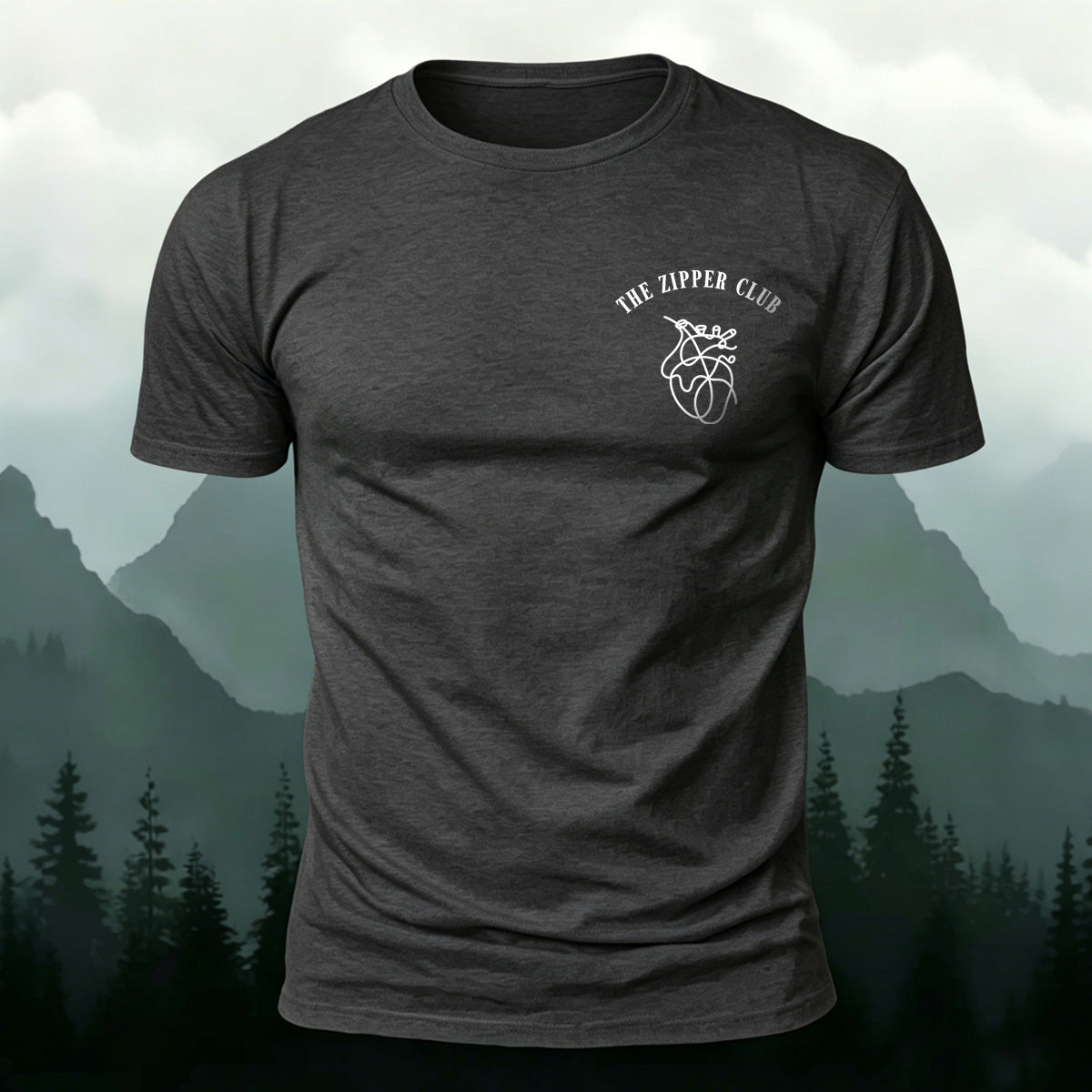 Line Heart Minimalist Casual Skin-Friendly T-Shirt