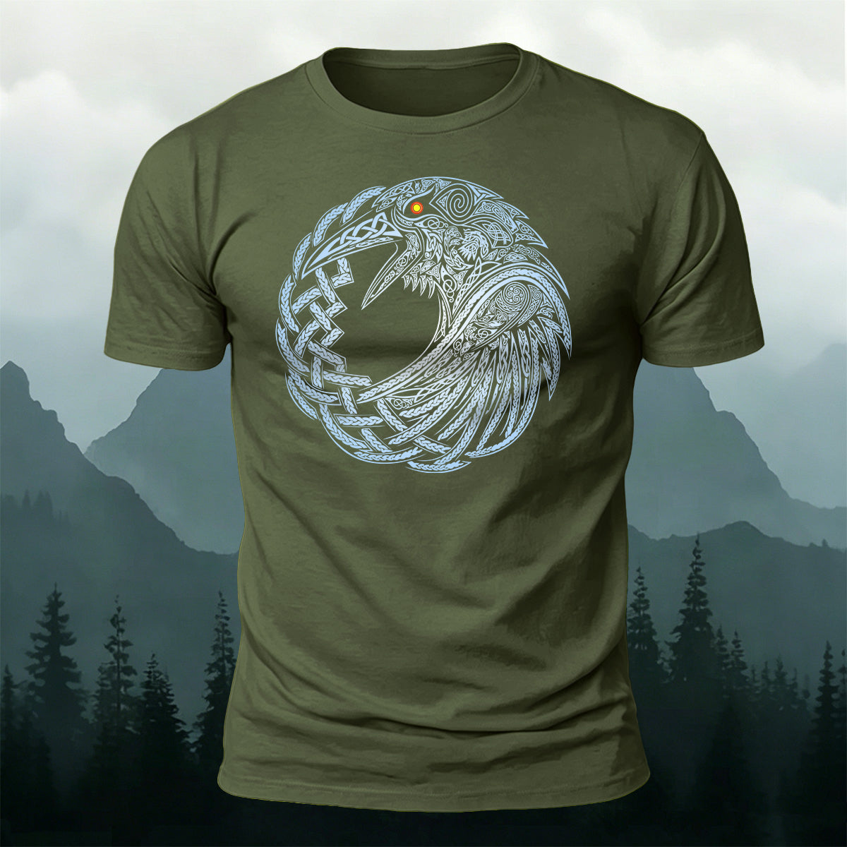 Mythical Totem Print Versatile 100% Cotton T-Shirt
