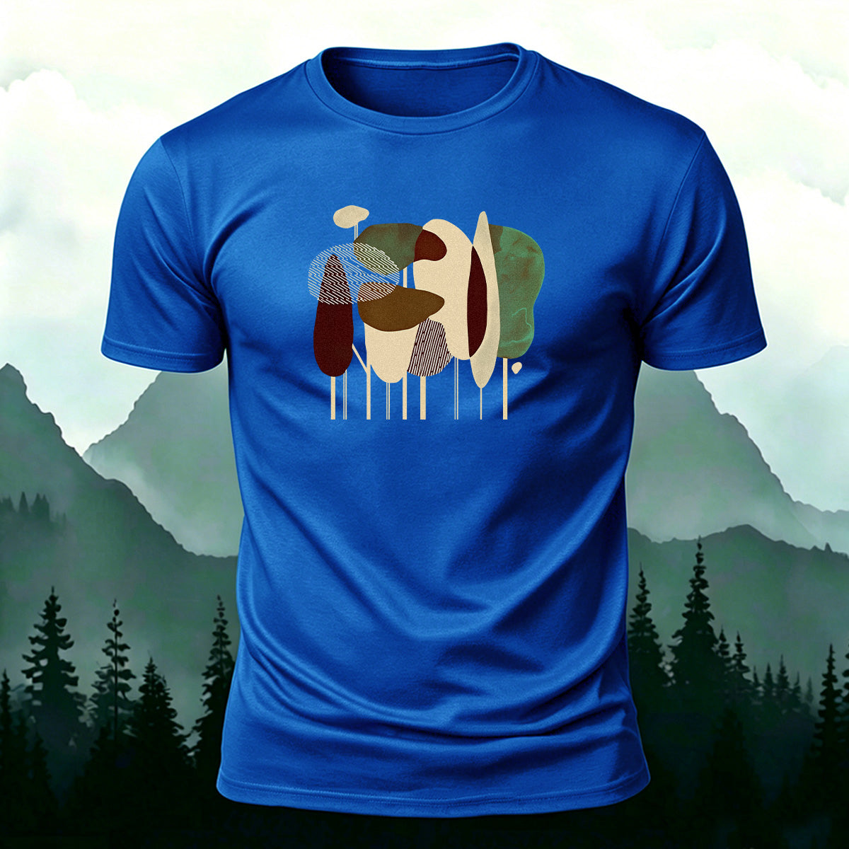 Cartoon Forest Simple Fashion Premium Cotton T-Shirt