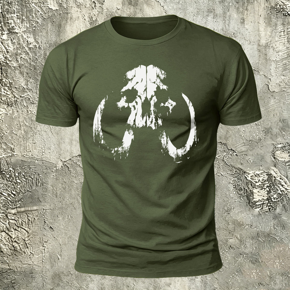 Lung Silhouette Print Cotton Crew-Neck T-Shirt