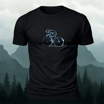 Simple Cycling Graphic Outdoor 100% Cotton T-Shirt