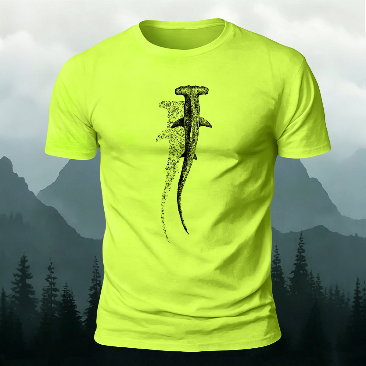 Hammerhead Shark Animal Print Skin-Friendly T-Shirt