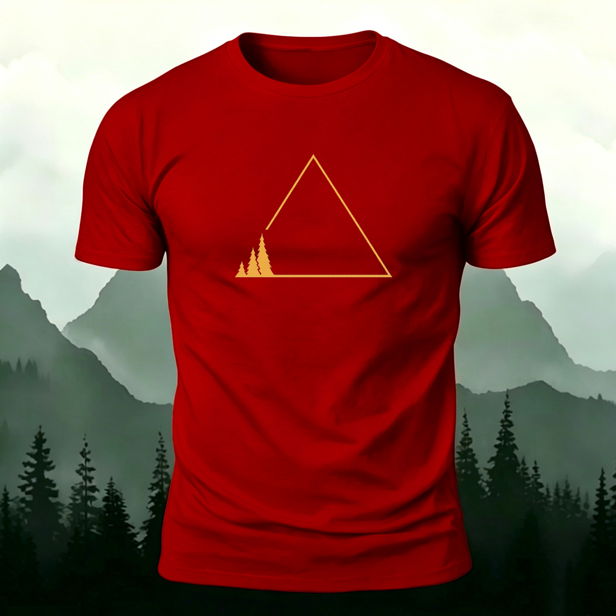Minimalist Geometric Pattern Skin-friendly Casual T-shirt