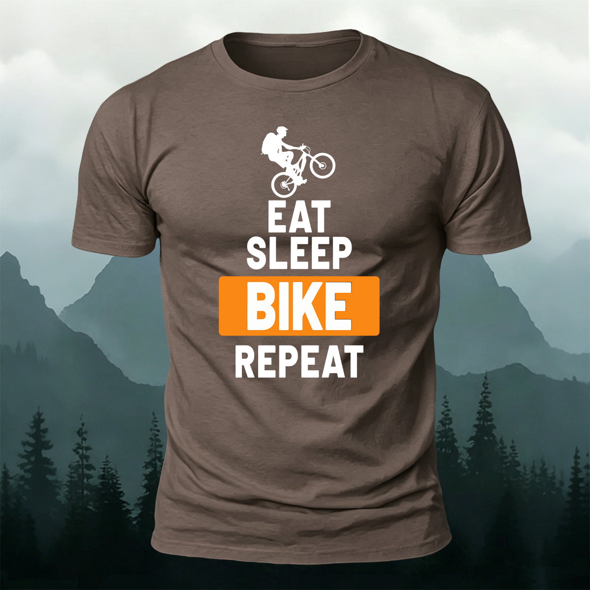 Eat Sleep and Ride Comfortable Outdoor Cotton T-Shirt