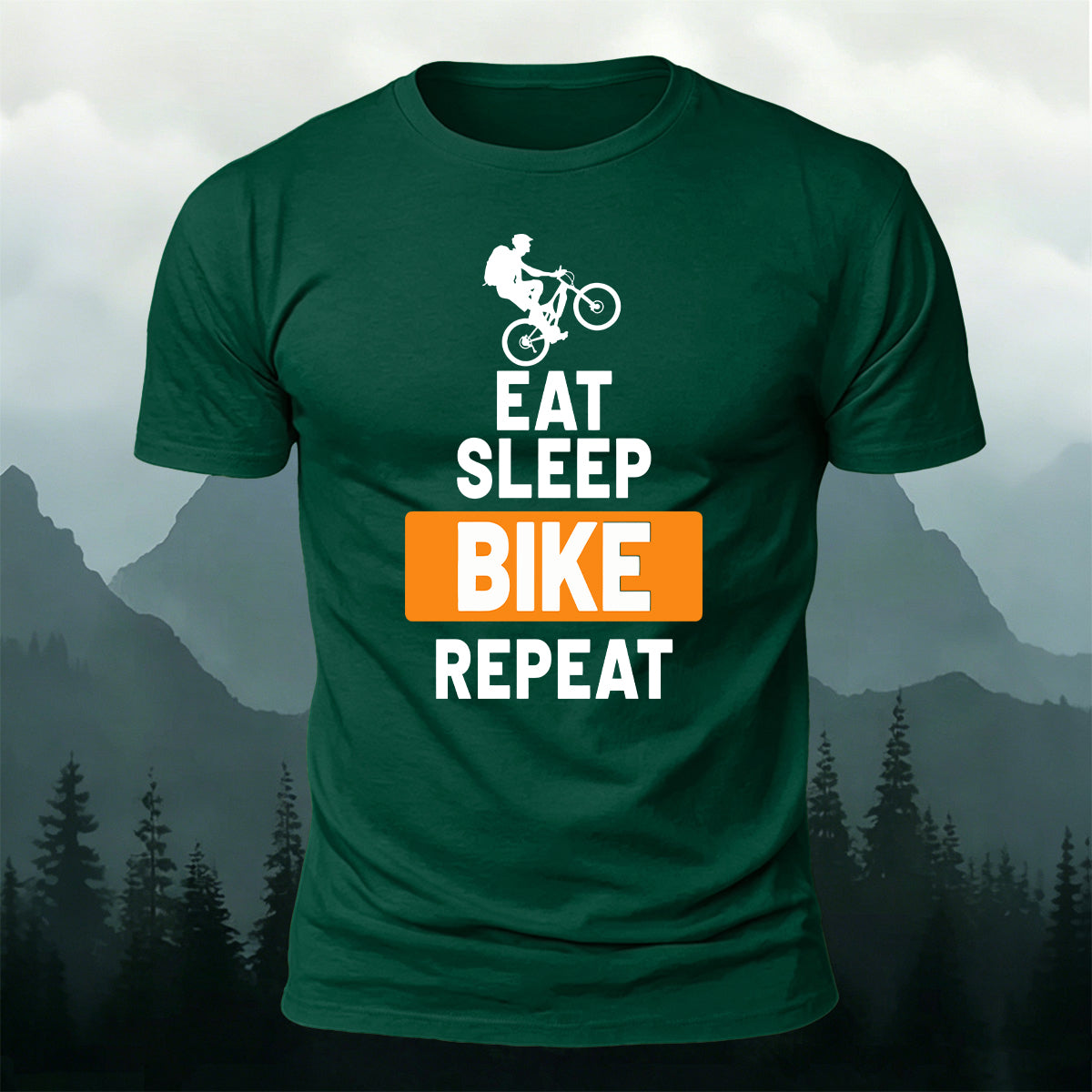 Eat Sleep and Ride Comfortable Outdoor Cotton T-Shirt