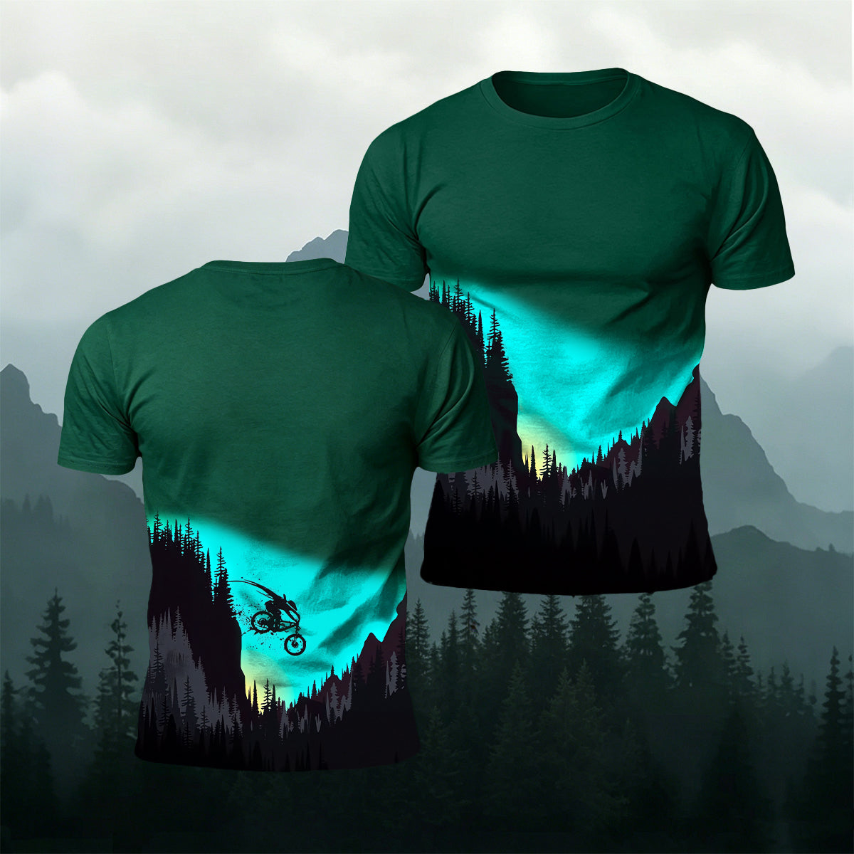 Outdoor Cycling Adventure Color-Block Casual T-Shirt