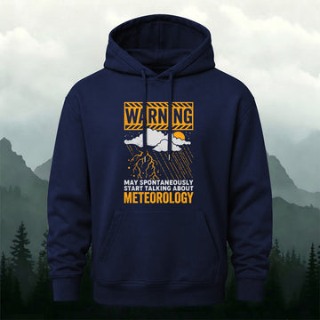 Cotton Weather-Themed Print Casual Outdoor Sweatshirt