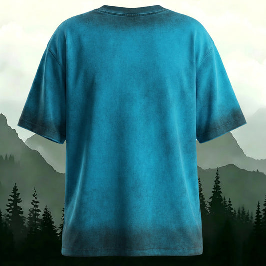 Tie-Dye Letter Print Oversize Short Sleeve T-Shirt