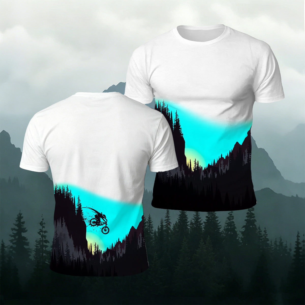 Outdoor Cycling Adventure Color-Block Casual T-Shirt