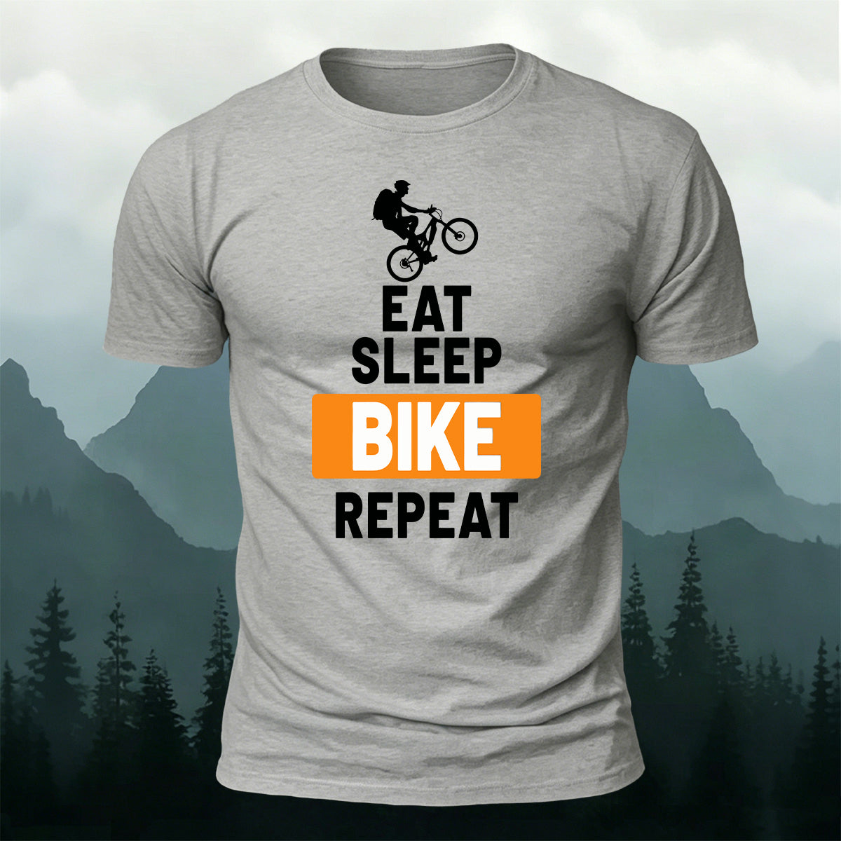 Eat Sleep and Ride Comfortable Outdoor Cotton T-Shirt