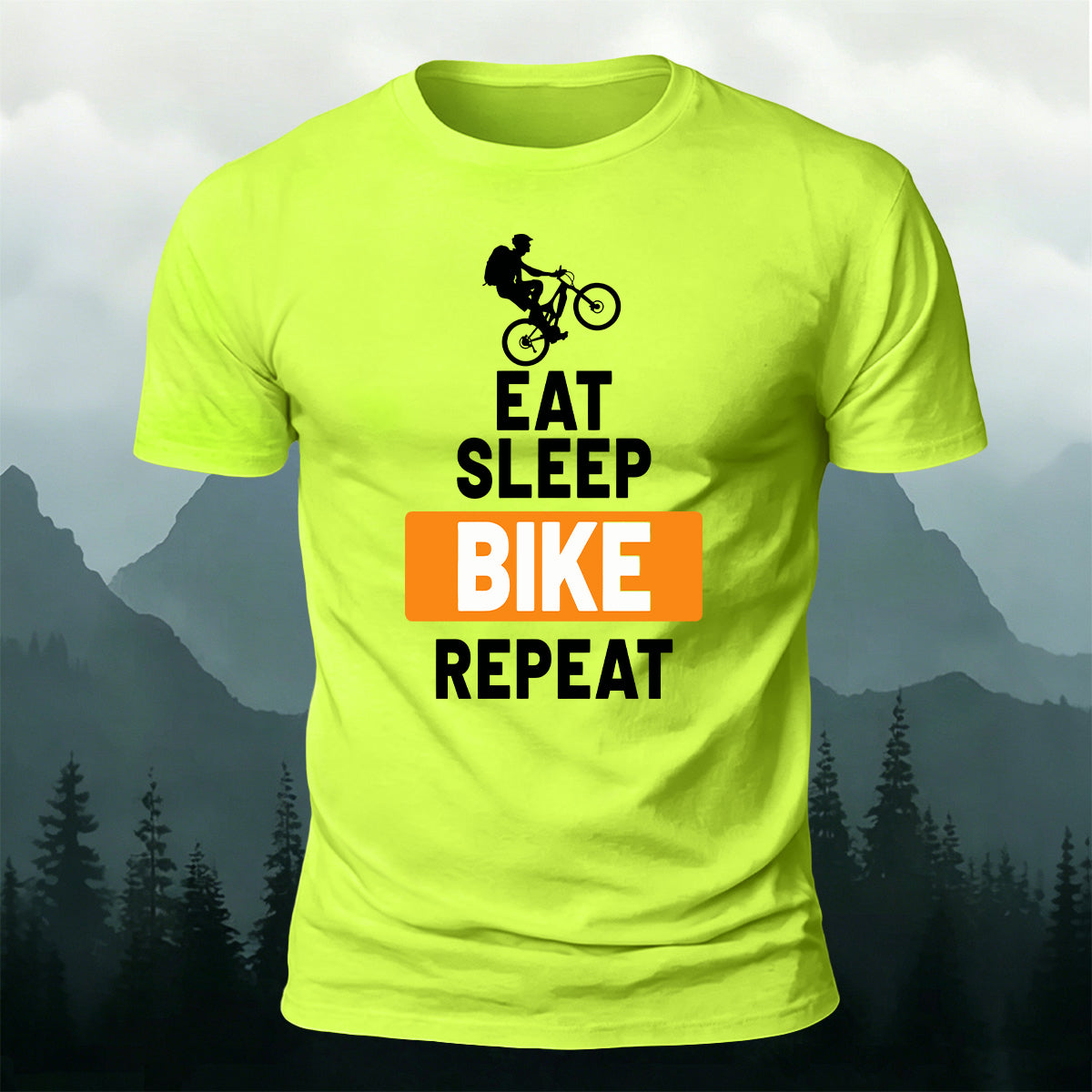 Eat Sleep and Ride Comfortable Outdoor Cotton T-Shirt