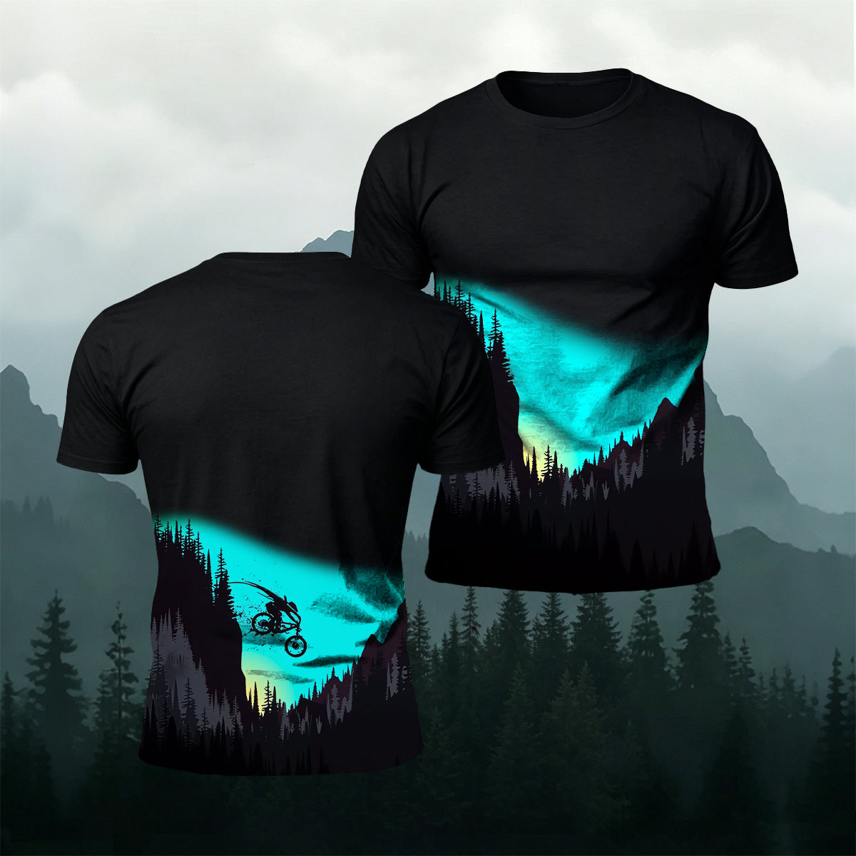 Outdoor Cycling Adventure Color-Block Casual T-Shirt