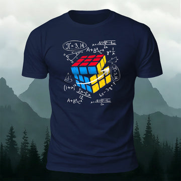 Premium Cotton Cube Algorithm Personality Graphic Tee