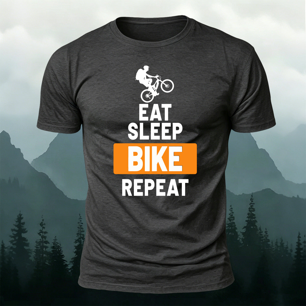 Eat Sleep and Ride Comfortable Outdoor Cotton T-Shirt