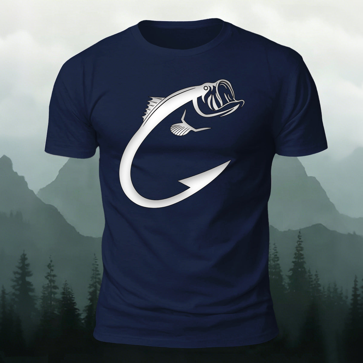 Beautiful Fish Pattern Comfortable Breathable Cotton T-shirt