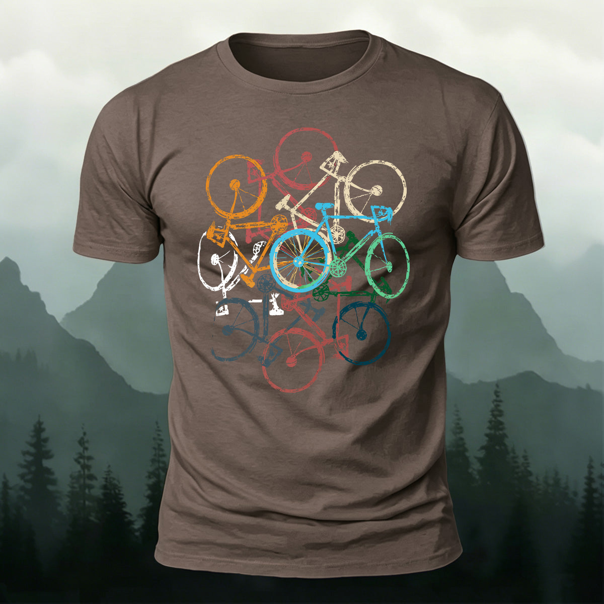 Colorful Bicycle Outdoor Soft Breathable T-Shirt