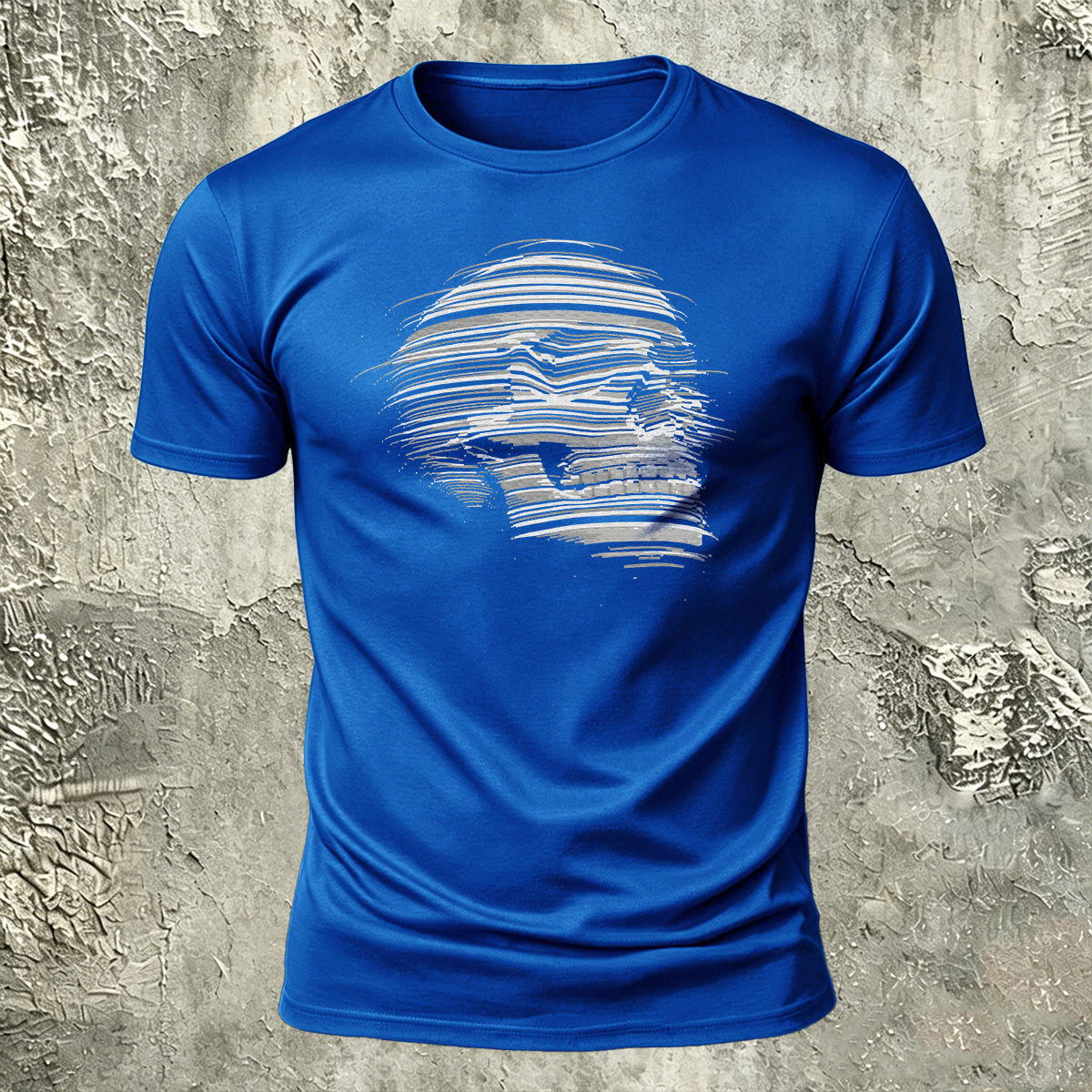 Skull-Print Cotton Casual Versatile T-Shirt