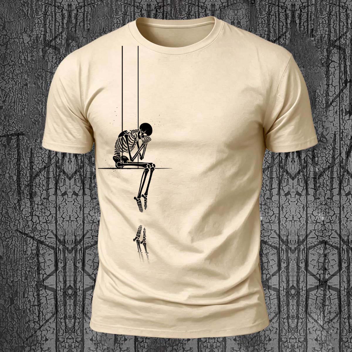 Creative Skull Print Trendy Premium Cotton T-Shirt