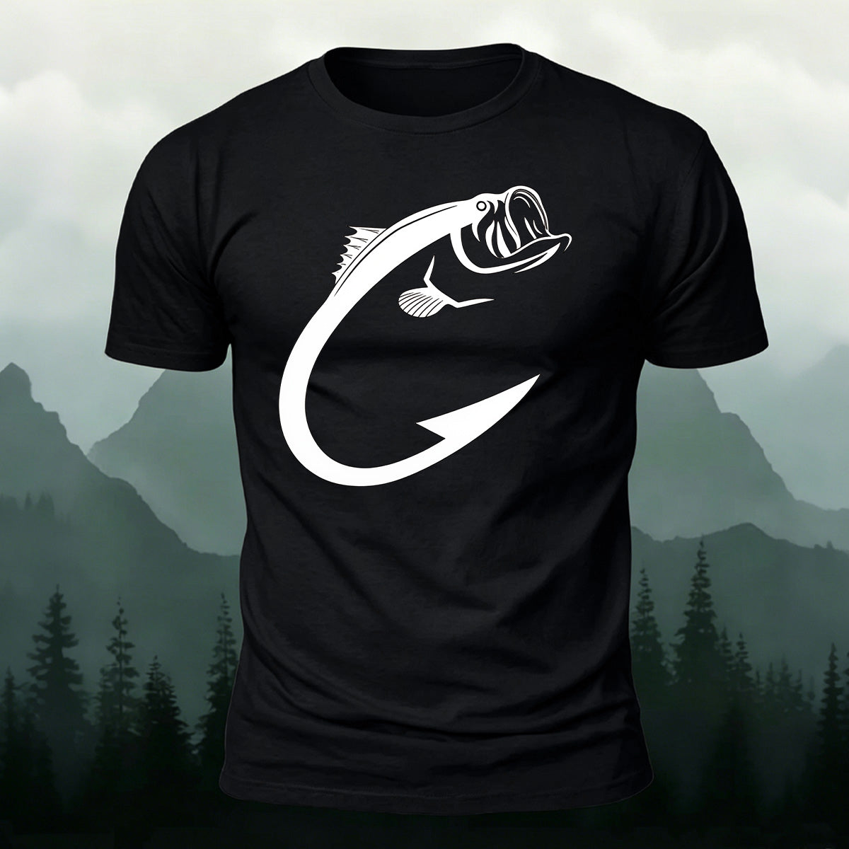 Beautiful Fish Pattern Comfortable Breathable Cotton T-shirt