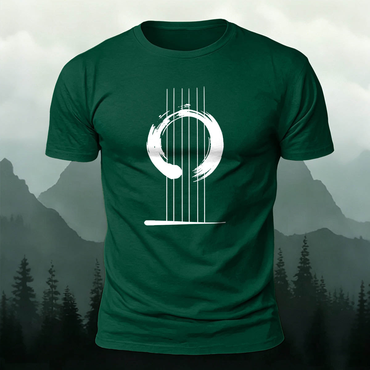 Artistic Line Print 100% Cotton T-Shirt