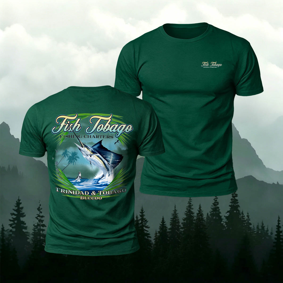 Fish & Jobago Casual Versatile 100% Cotton T-Shirt