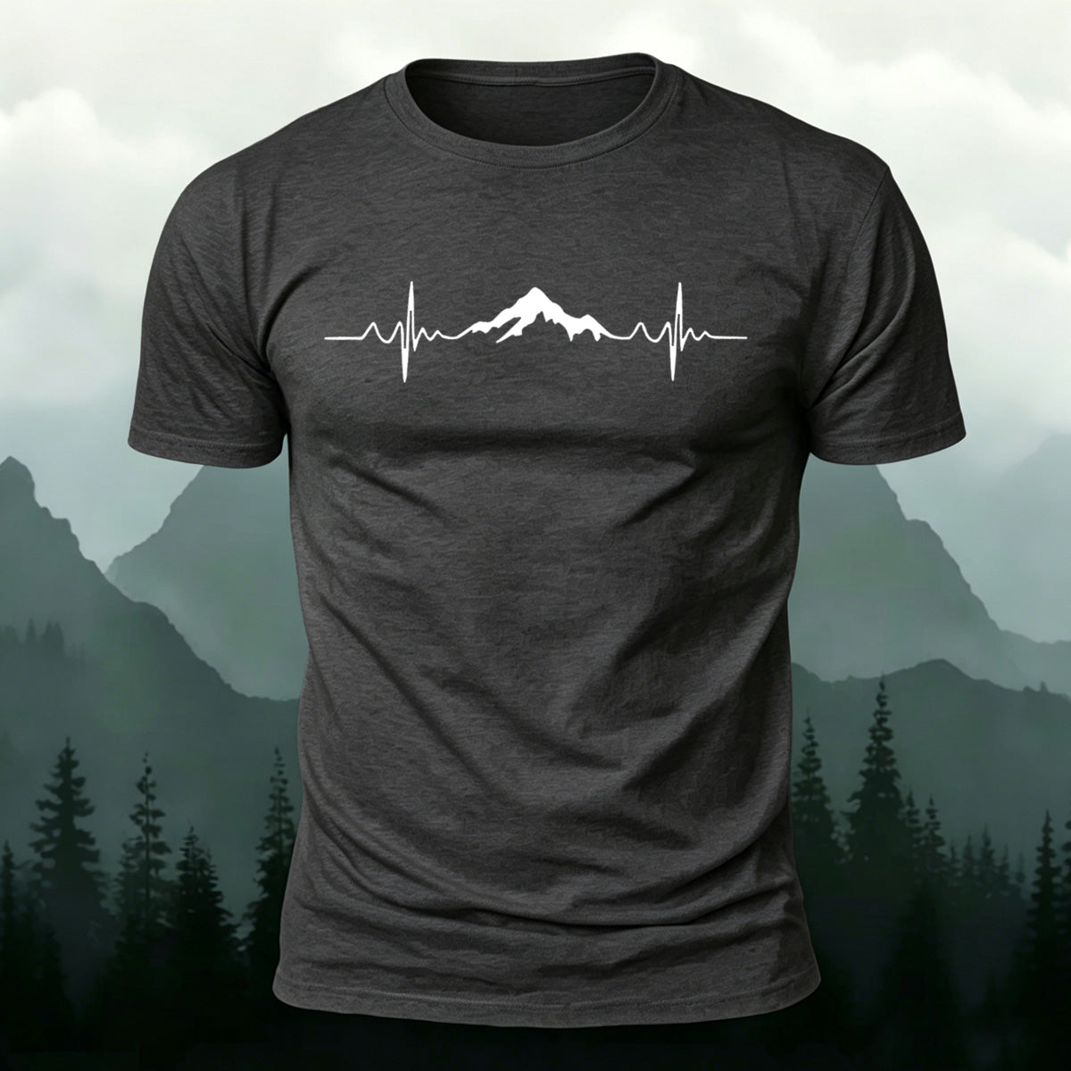 Minimalist Line Print Soft-touch Feel Comfortable T-shirt